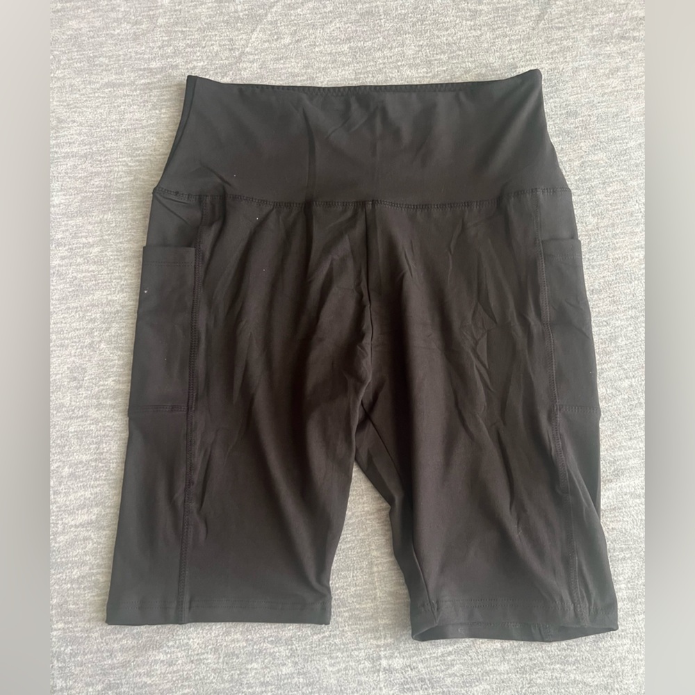 Biker shorts‎ black women’s L XL athleisure athletic casual stretch lightweight